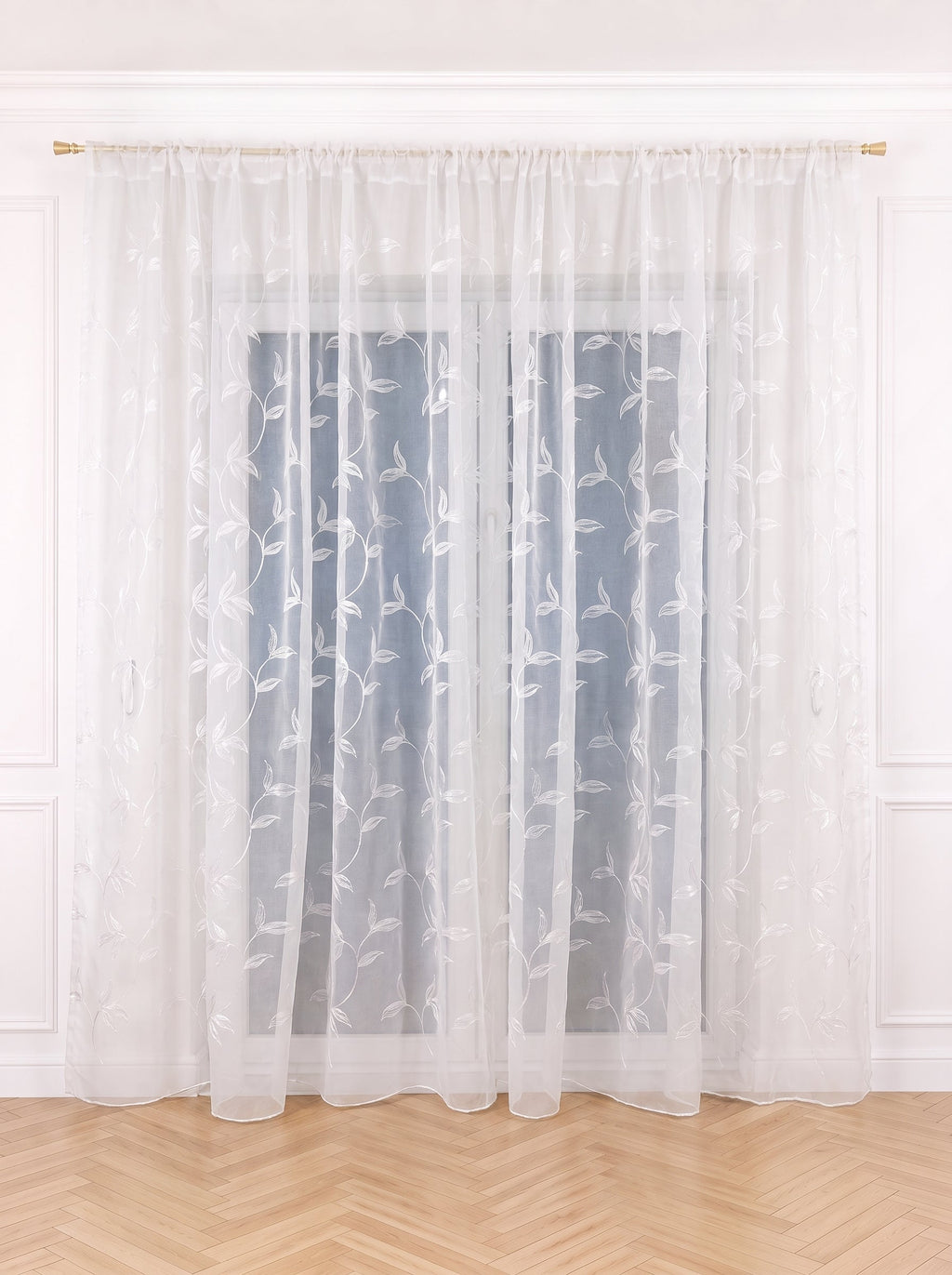 Set · Perdea alba tip in cod 2090 + Draperie Soft Roșu Perdele de Poveste