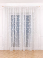 Set · Perdea alba tip in cod 2090 + Draperie Soft Roșu Perdele de Poveste