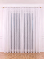 Set · Perdea Matase Alba + Draperie Blackout Turcoaz cu Nuante Argintii / Aurii Perdele de Poveste