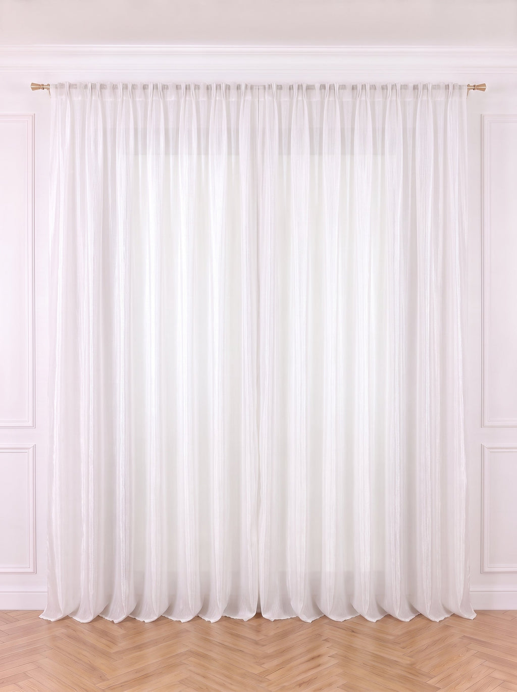Set · Perdea Mătase alba mai plină + Draperie Blackout Albastru Regal Perdele de Poveste