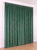 Set · Perdea Ploiță albă + Draperie Catifea Insertii Verde Perdele de Poveste