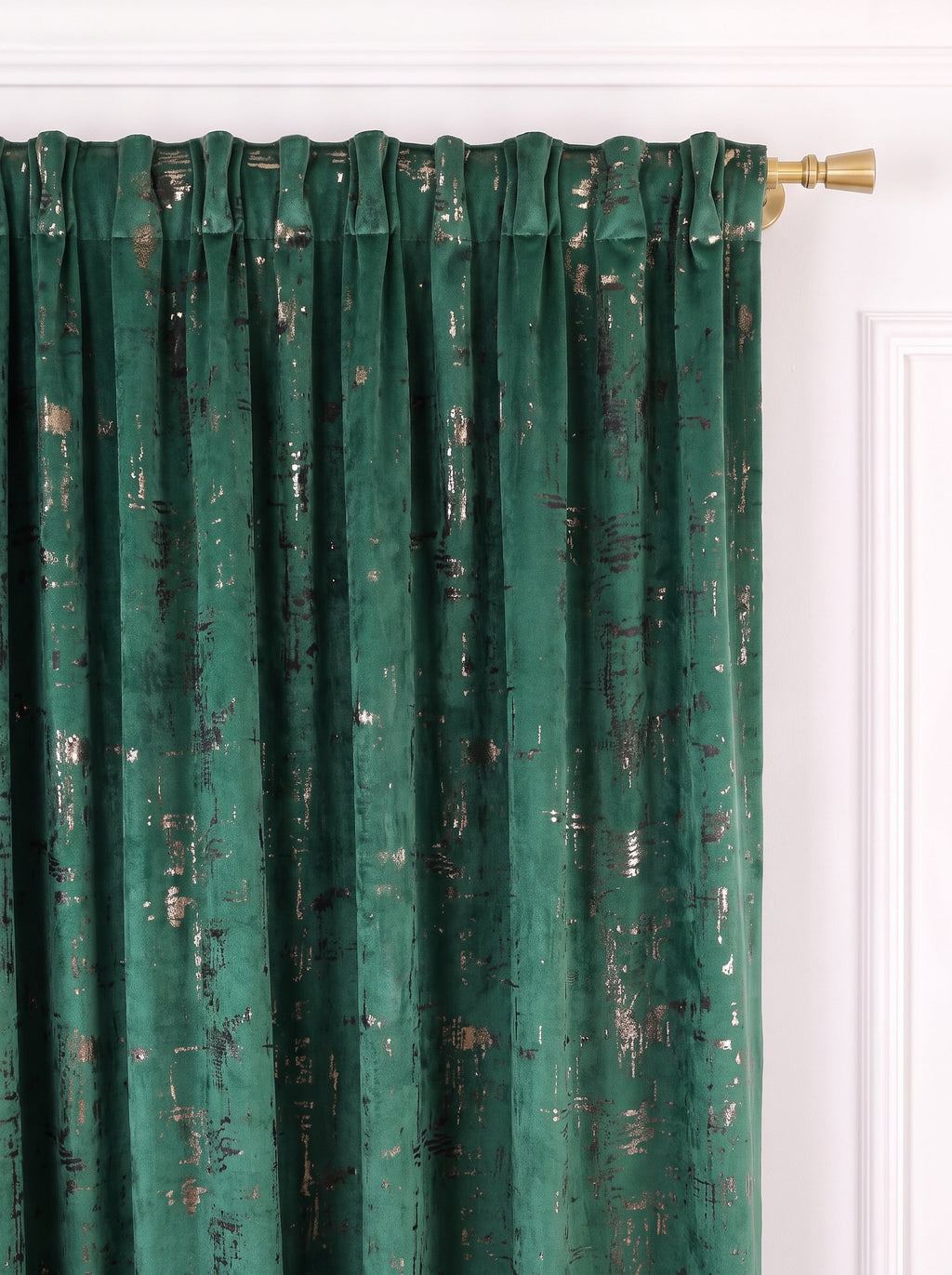 Set · Perdea Ploiță albă + Draperie Catifea Insertii Verde Perdele de Poveste