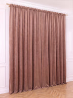Set · Perdea Ploiță albă + Draperie Catifea Premium Roz Prăfuit Perdele de Poveste