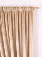 Set · Perdea Ploiță albă + Draperie Catifea Premium Șampanie Perdele de Poveste