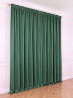 Set · Perdea Tip In Flori Albe + Draperie Blackout Verde Jad Perdele de Poveste