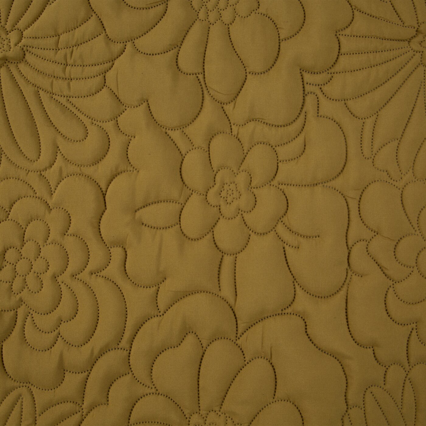 Cuvertură de Pat decorată cu model floral presat la cald muștar Perdele de Poveste
