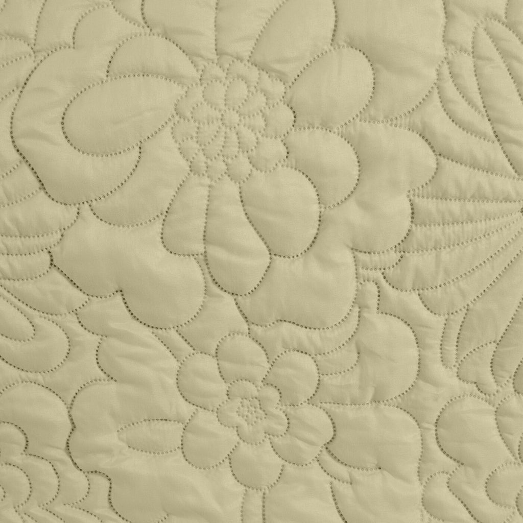 Cuvertură de Pat decorată cu model floral presat la cald crem Perdele de Poveste