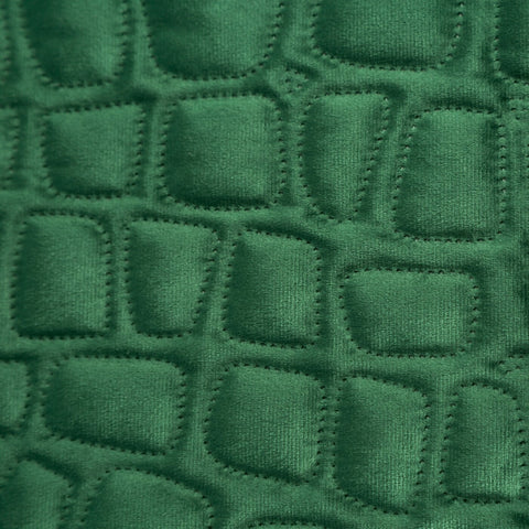 Cuvertură de Pat cu motiv de crocodil presat la cald verde închis Colecția Limitată Salvia 7 Perdele de Poveste