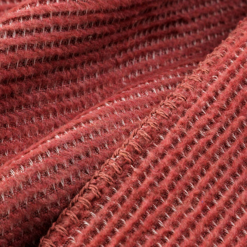 Cuvertură de Pat moale și plăcută la atingere cu predominanță de bumbac și adaos de fibre reciclate rosu Colecția Terra MOROCCO Perdele de Poveste