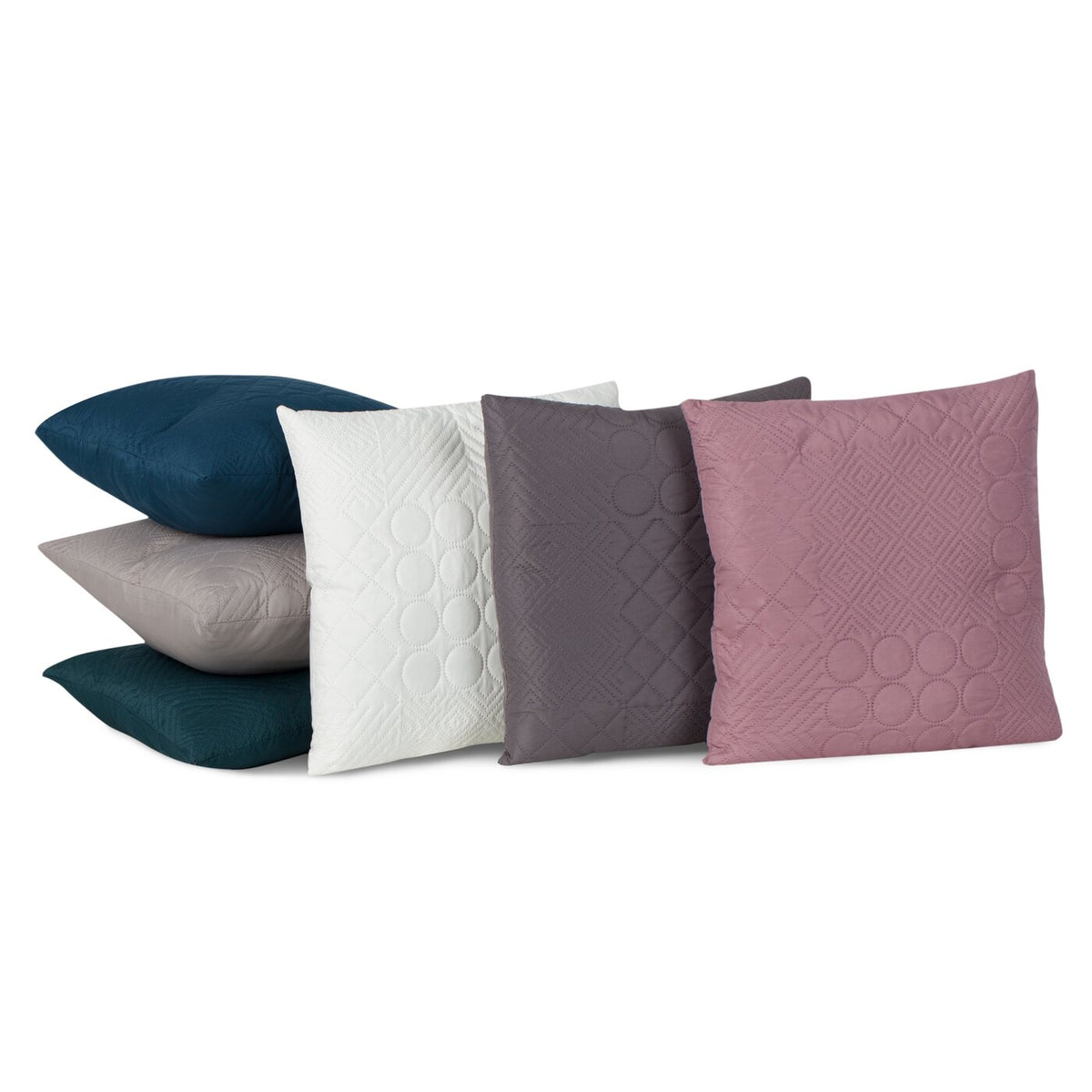 Față de Pernă cu motiv de patchwork presat la cald bleumarin BONI Perdele de Poveste