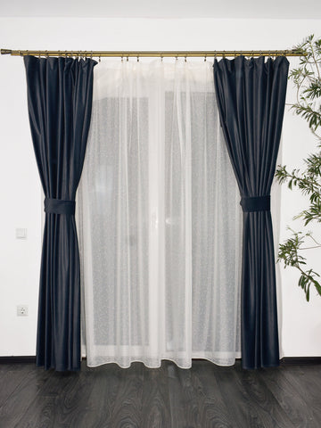 Draperie Catifea Premium Blackout negru petrol (2025) Perdele de Poveste