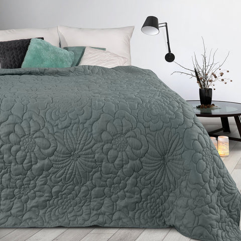 Cuvertură de Pat decorată cu model floral presat la cald oțel Perdele de Poveste