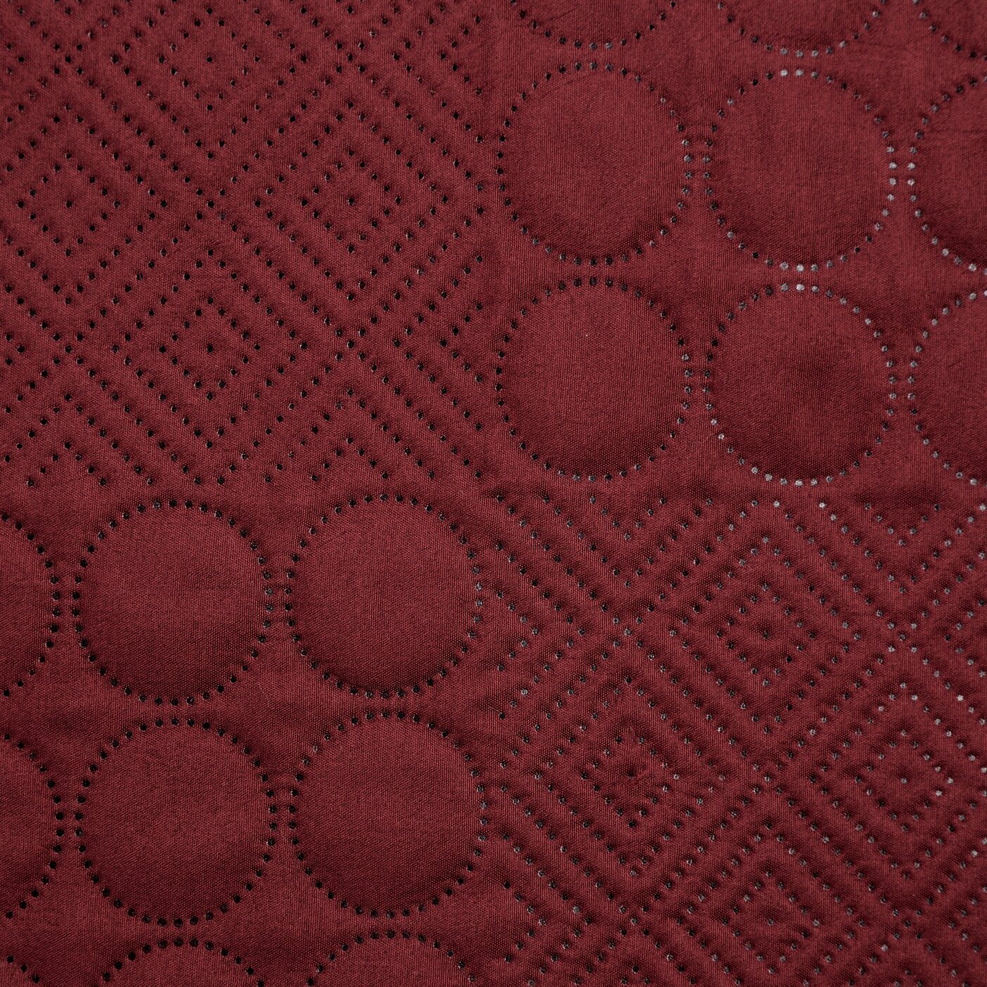 Cuvertură de Pat cu model patchwork presat la cald roșu BONI Perdele de Poveste