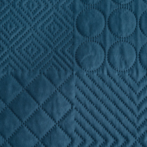 Cuvertură de Pat cu model patchwork presat la cald bleumarin BONI Perdele de Poveste