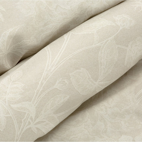 Lenjerie din bumbac macosatin cu un motiv floral subtil și margini decorative pe fețele de pernă bej , crem TERRA COLLECTION SEVILLE Perdele de Poveste