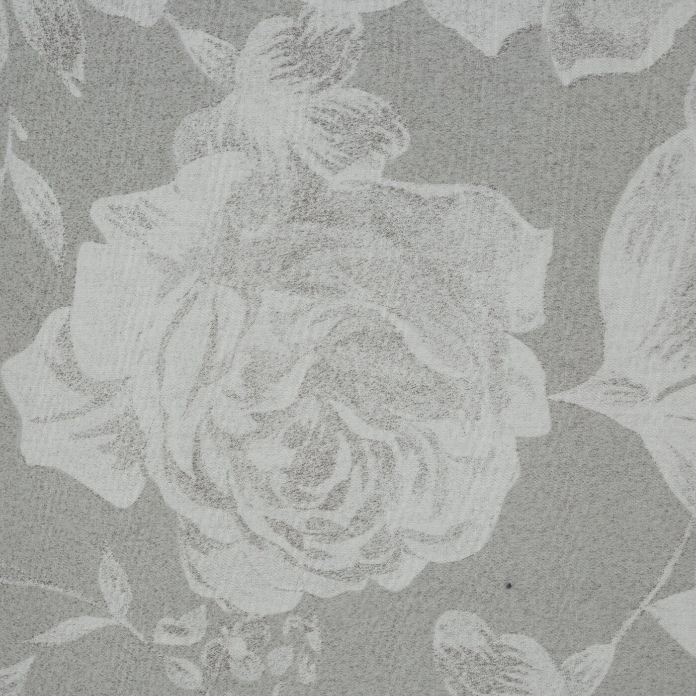 Lenjerie de pat din bumbac macosatin cu imprimeu floral gri deschis TERRA COLLECTION SEVILLE 1 Perdele de Poveste
