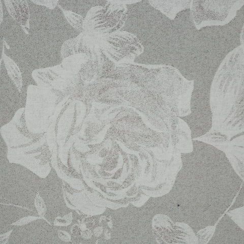 Lenjerie de pat din bumbac macosatin cu imprimeu floral gri deschis TERRA COLLECTION SEVILLE 1 Perdele de Poveste