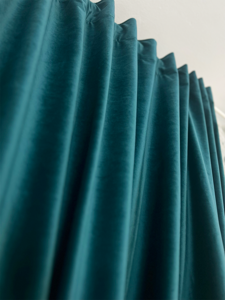 Draperie Blackout Catifea Premium turcoaz inchis Perdele de Poveste