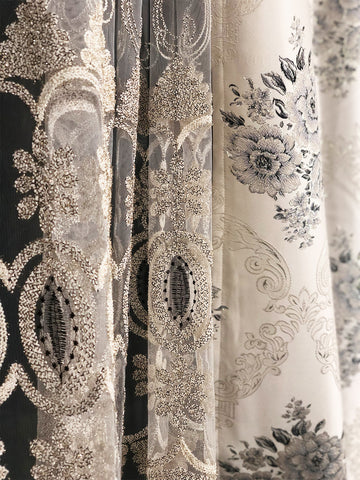 Perdea alba cu Broderie cod 2055 Perdele de Poveste